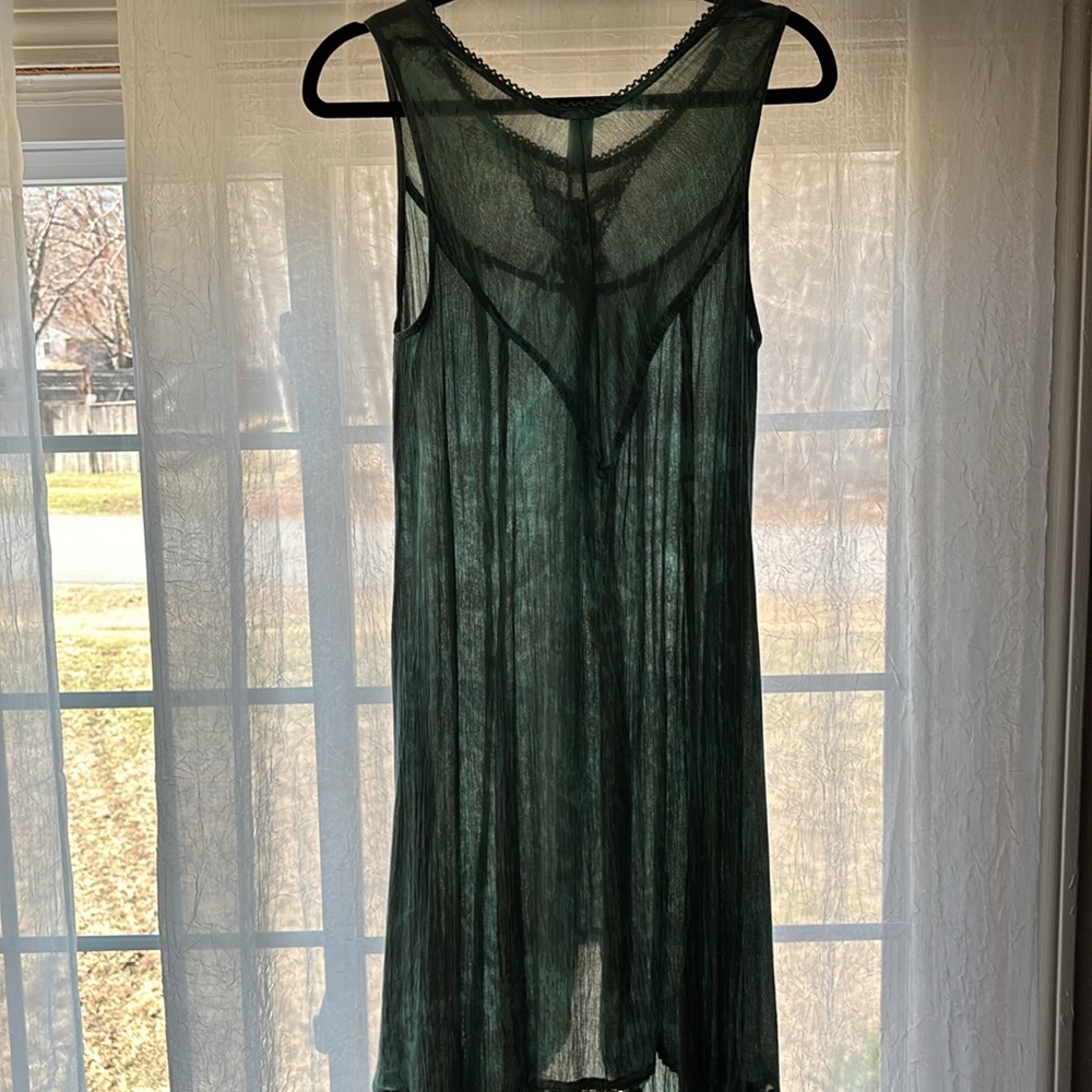 India Boutique Green Sheer Dress with Hat - Picture 11 of 12